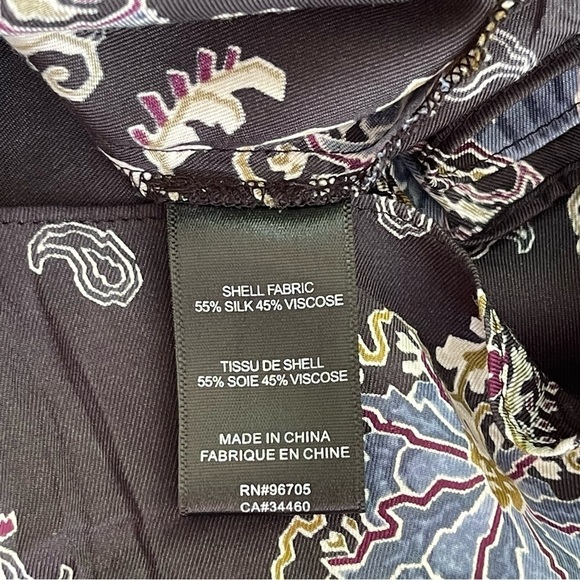 Rebecca Taylor flower print silk/viscose ruffle top - Picture 6 of 8